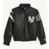 NY Yankees Full Zip Retro Leather Jacket