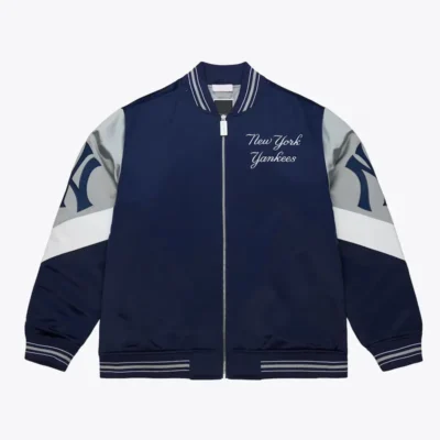 NY Yankees Throwback Heavyweight Satin Jacket