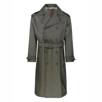 Nova Green Double-Breasted Belted Trench Coat