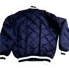 Quilted Satin New York Yankees Jacket in Navy