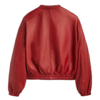 Red B3 Sheepskin Bomber Leather Jacket for Women
