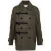 Sacai Green Wool Duffle Coat
