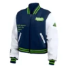 Seattle Seahawks Navy/White Varsity Full-Zip Jacket