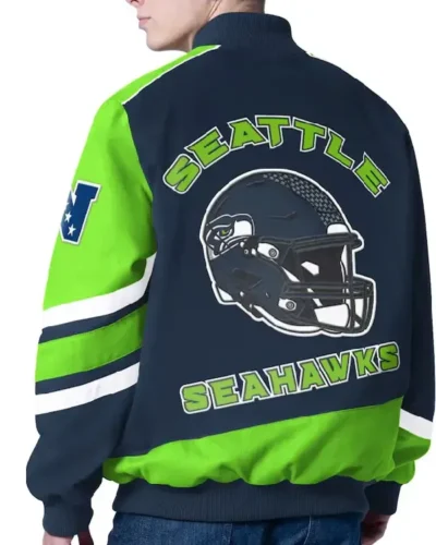 Seattle Seahawks Prime Time Racing Navy Jacket