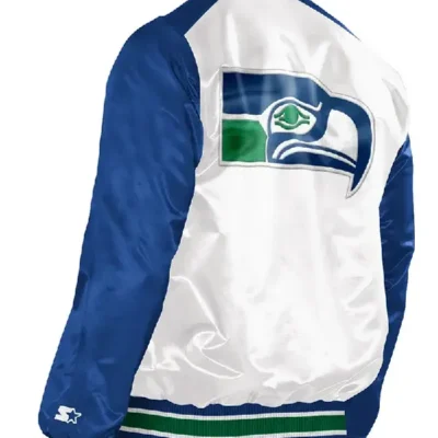 Seattle Seahawks Renegade Blue and White Jacket