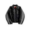 Silens Hand Stitch Black Leather Jacket