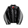 Silens Hand Stitch Black Leather Jacket front