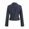 Tailored Cropped Jacket with Notched Collar