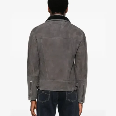 Tailored Suede Biker Jacket