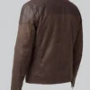 Two Tone Waxed Biker Mens Leather Jacket
