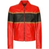 Urbanis Striped Shirt Leather Jacket