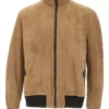 VOLFAGLI Zip-Fastening Suede Jacket