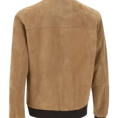 VOLFAGLI Zip-Fastening Suede Jacket