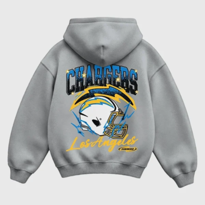 Vintage Seen Chargers Voltage Grey Hoodie back