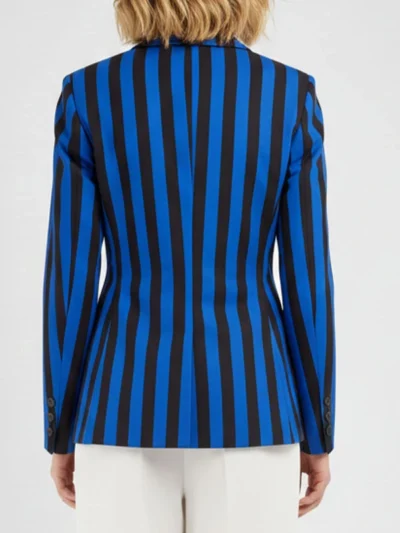 Wednesday Emma Myers Blue Blazer Coat