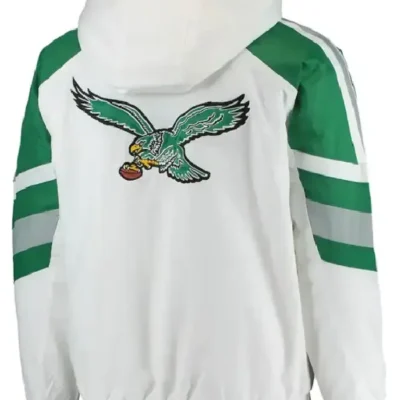 White Philadelphia Eagles Hooded Jacket