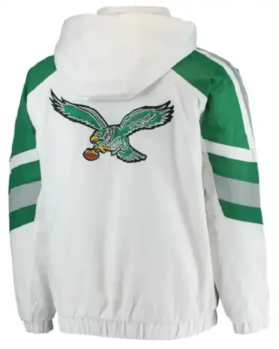 White Philadelphia Eagles Hooded Jacket