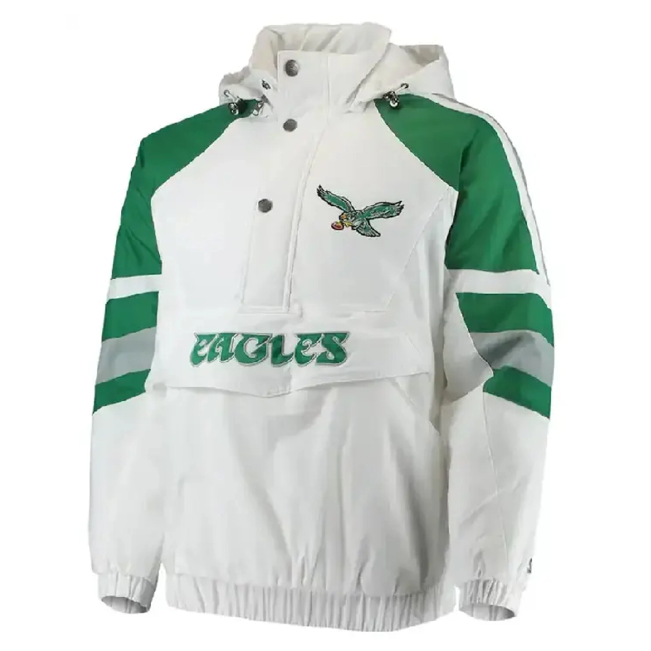 White Philadelphia Eagles Hooded Jacket