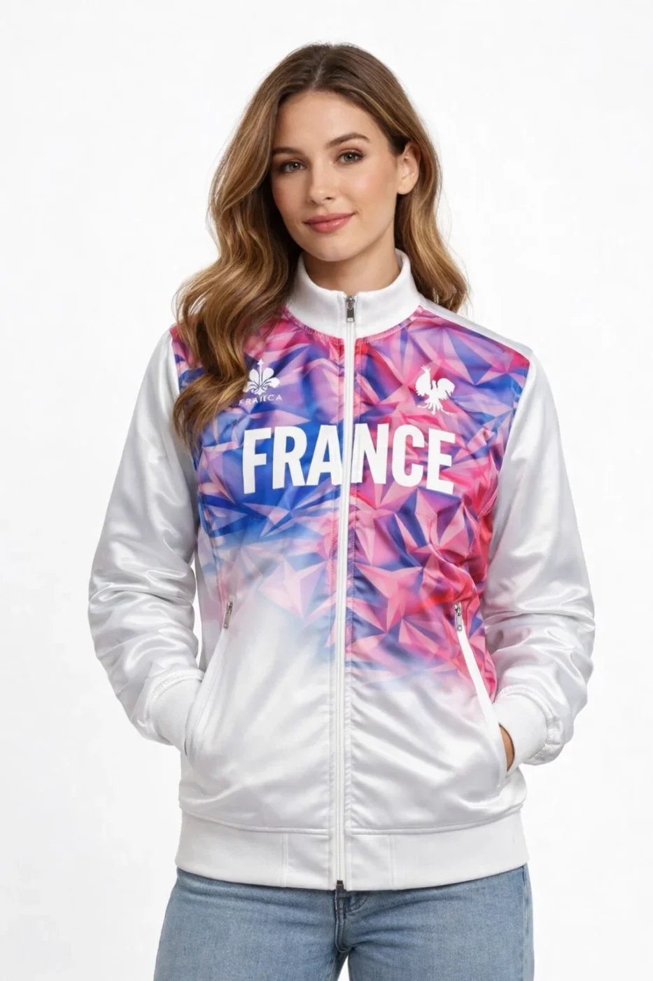 2026 Milano Cortina Olympic France White Jacket