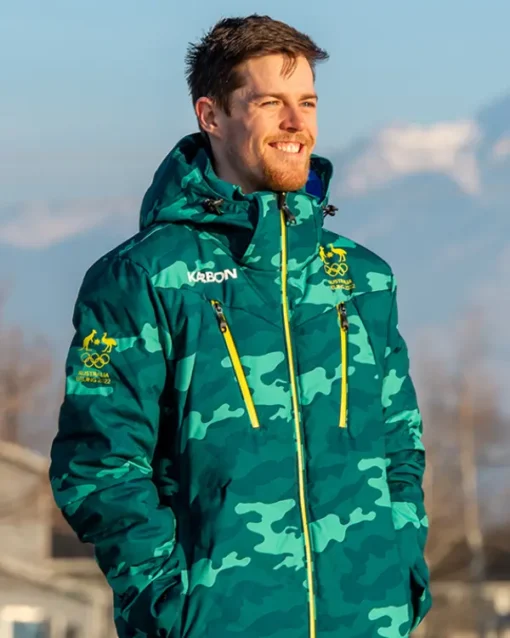 Shop 2026 Olympic Karbon Green Ski Jacket for Australia - Nova Jacket