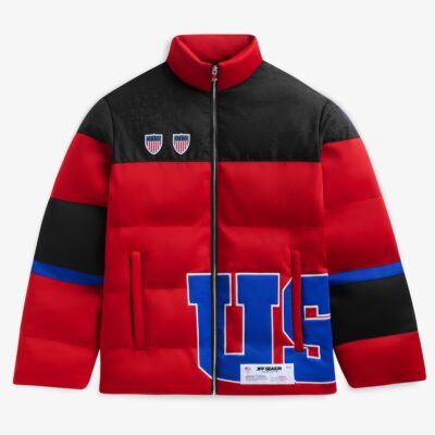 2026 Olympics Team USA Unisex Red Puffer Jacket