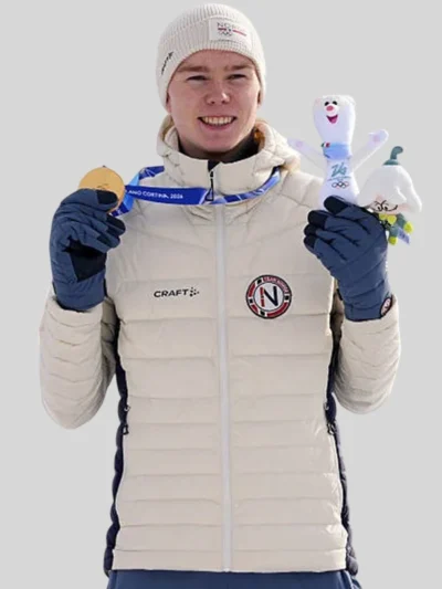 2026 Winter Olympics Norway Team White Puffer Coat