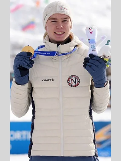 2026 Winter Olympics Norway Team White Puffer Coat
