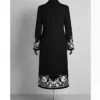 BAFTA 2026 Glenn Close Black Floral Long Coat