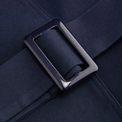 Belted Oversized Crop Trench Coat with Long Sleeves