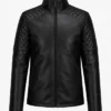 Black Quilted Biker Jacket