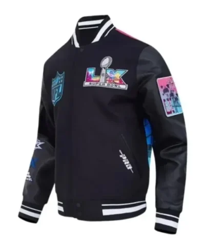 Black Super Bowl LX 2026 Varsity Jacket