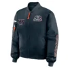 Chicago Bears Navy Patch Bomber Full-Zip Jacket
