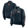 Chicago Bears Navy Patch Bomber Full-Zip Jacket