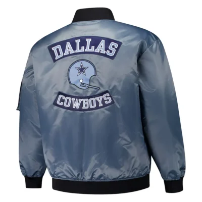 Dallas Cowboys Full-Zip Charcoal Bomber Jacket