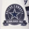 Dallas Cowboys Moto Collection Navy White Leather Jacket