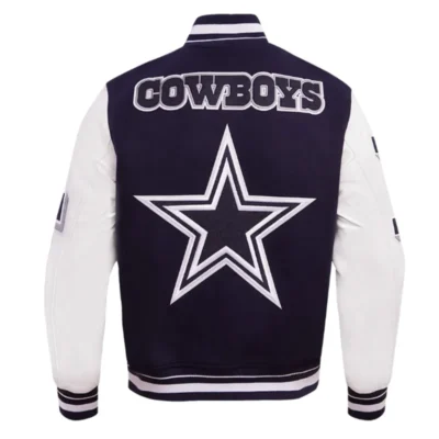 Dallas Cowboys Ribbed Varsity Wool & Leather Jacket