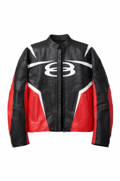 EJ Johnson 2026 PFW Black Moto Leather Jacket