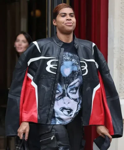 EJ Johnson 2026 PFW Black Moto Leather Jacket