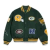 Green Bay Packers Pennant Green Varsity Wool Jacket
