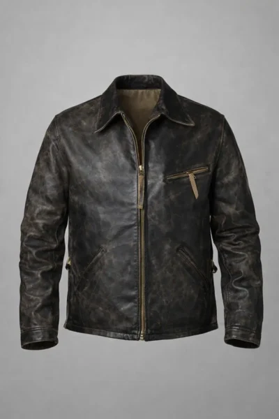 Jeremy Dufrene 2026 FW Brown Leather Jacket