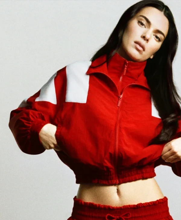 Kendall Jenner Adidas Cotton Red Jacket
