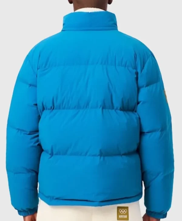 Lacoste Cortina 2026 Winter Olympics Blue Puffer