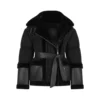 Lennox Knit & Plush Puffer Biker Jacket