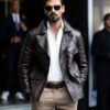 Michele Morrone Designer Milan FW Leather Jacket