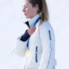 Mikaela Shiffrin 2026 Olympics White Parachute Puffer Jacket