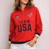 Milano Cortina 2026 USA Olympic Red Jacket