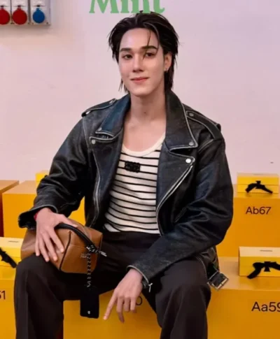 Nani Hirunkit 2026 Milan Fashion Week Leather Jacket