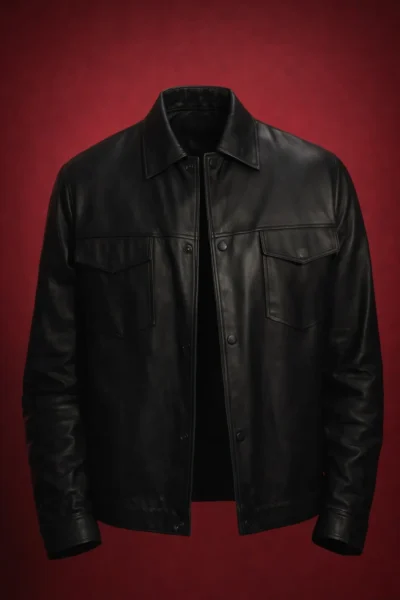 Nicholas Galitzine Milan Fashion Week 2026 Leather Jacket