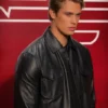 Nicholas Galitzine Milan Fashion Week 2026 Leather Jacket
