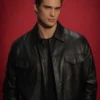 Nicholas Galitzine Milan Fashion Week 2026 Leather Jacket